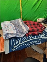 Dallas Cowboy blanket and misc