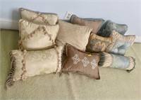 assorted throw pillows