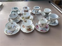 Various Cups and Saucers