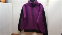 NEW Adult Size S 1/4 Zip Pullover Black-Purple