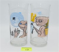 1982 E.T. Pizza Hut Collector's Series Glasses