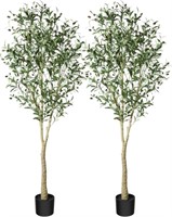 6FT Artificial Olive Tree Plant - 2 Pack