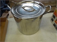 10" tall stainless steel pot