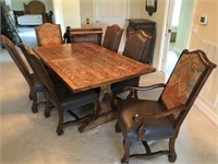 Dining Table w/ 8 Chairs & Extension Leaf W17B