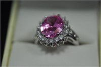 3ct pink sapphire ring