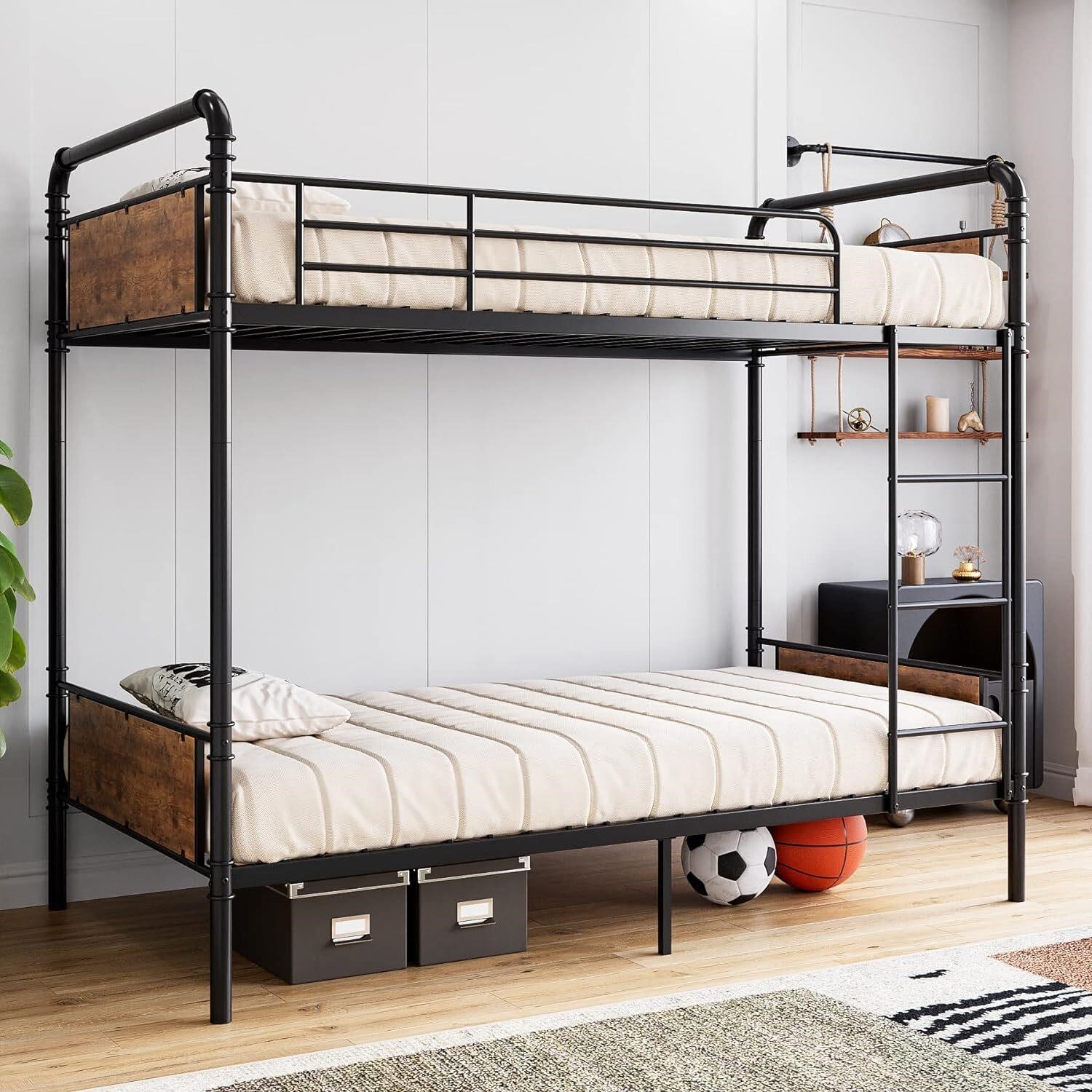 GAOMON Bunk Bed Twin Over Twin with Ladder