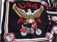 USA MOTOCYCLE AND EAGLE BANDANA LOT