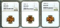 1955 56 58-D Cent NGC MS66 RD LISTS $129