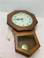 Pequegnat clock. W key. No story. 16” x26.5”