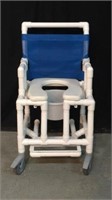 Portable PVC Commode Toilet on Casters