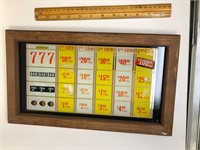 Vintage Slot Machine Glass Panel