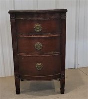 3 drawer mahogany nightstand.