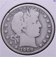 1908 D BARBER HALF DOLLAR G