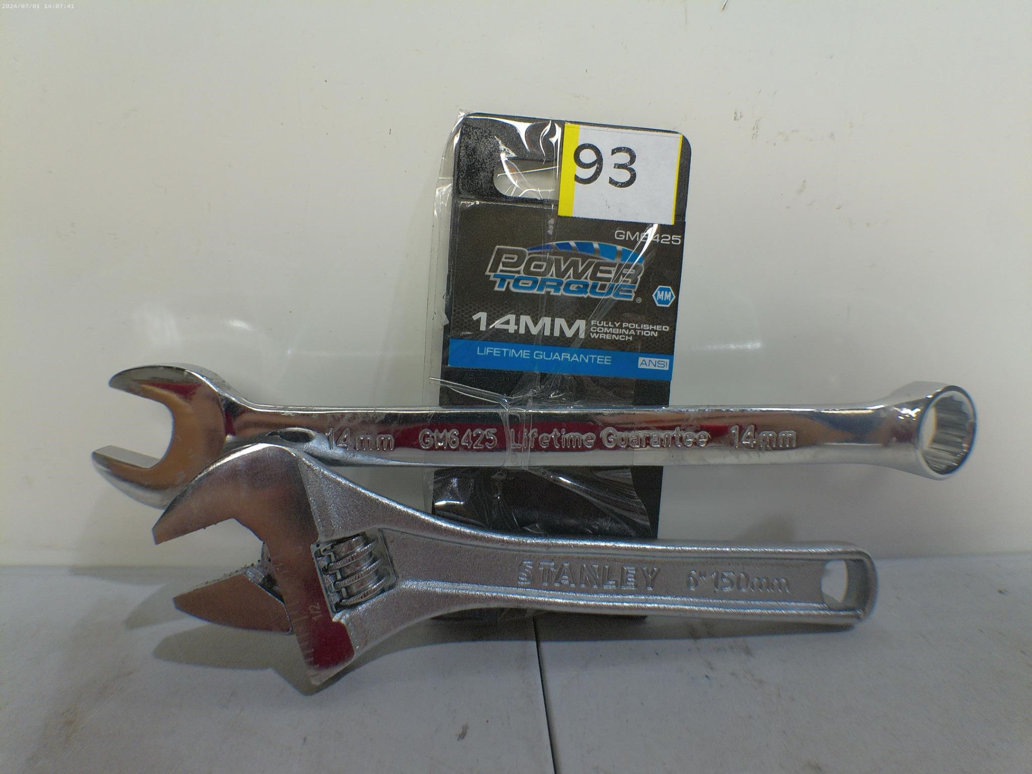 14mm Wrench & Adjustable Wrench