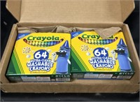 2- Packs of 64 Ultra-Clean Washable Crayola