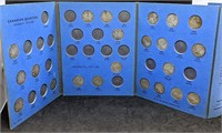 Collectors Book for Canadian Quarters (1911 To 195
