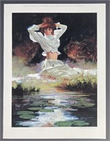 Howard Rogers Signed Pinup Print 1986