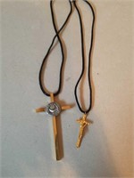 Two Holy Crucifix Necklaces