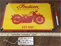 INDIAN Motorcycles 16x12  porcelain dealer sign