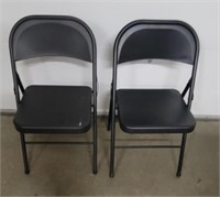 (2) Metal Fold Up Chairs