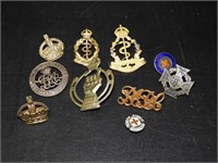 Lot WW2 Era Military Badges Buttons