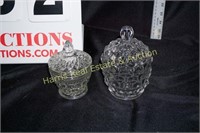 2 AMERICAN FOSTORIA CANDY DISHES