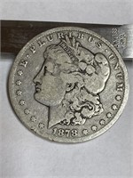 1878 CC Morgan silver dollar