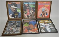 Lot Of 6 Important Sport Illustrated Issues Framed