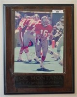 Signed Joe Montana 8 x 10 Photo In Plaque