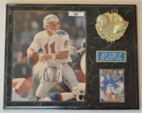 Signed Drew Bledsoe 8 x 10 Photo In Plaque