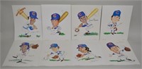 (8) 1972 Chicago Cubs Caricatures Chi-Foursome