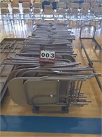 Approximately 55 Metal Folding Chairs w/ the Cart