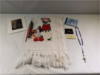 Our Lady of Guadalupe shawl & rosary set
