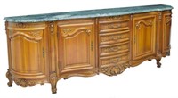 LOUIS XV STYLE MARBLE TOP SIDEBOARD