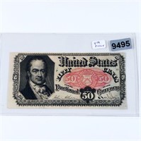 1864 United States Frac. 50c Bill CLOSE UNC