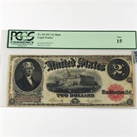 Fr. 59 1917 $2 Mule Bill PCGS - F15