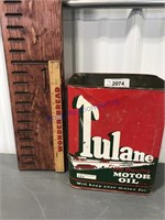 Tulane Motor Oil 2-gallon can, no top
