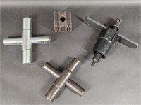 Two 4 Way Sillock Keys & Faucet Cartridge Puller