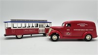 1994 Bud AB Trolley Car & 1938 Delivery Truck ERTL