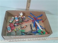 Lot of tin toys and Tootsie toys, Hot Wheels and
