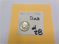 1964d silver dime