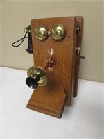 oak wall phone