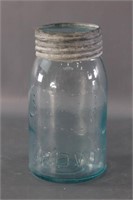 Crown Quart Sealer Jar in Pale Blue