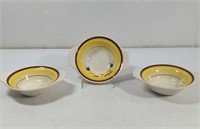 Vintage Vernon Kilns Brown Eye Susan Handle Bowls