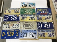 13 Kansas license plates