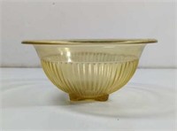 Vintage Yellow Depression Glass Ribbed