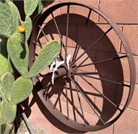 45.5” Antique Metal Wagon Wheel
