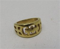 Gold Plated Crown Trifari Ring Sz 6