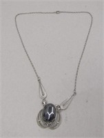 925 Silver Sorrento Black Onyx Necklace