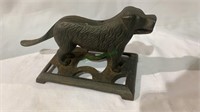 Antique cast-iron dog nutcracker - pull his tail